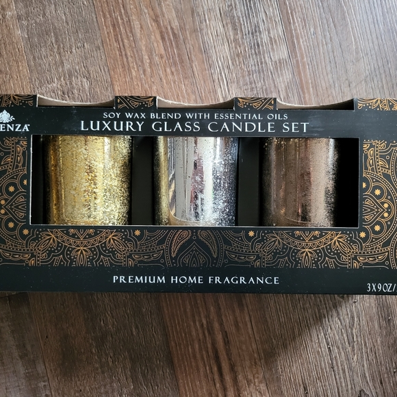 Essenza Candles Soy Wax Blend with Essential Oils Luxury Glass - Picture 3 of 8